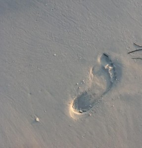 footprint beach sand MGDÂ©