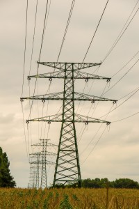 Row of electricity pylons (1)